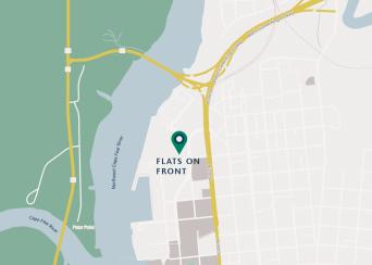 Flats on Front map