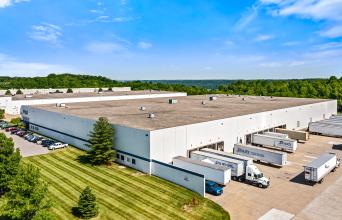 Aerial image of logistics building