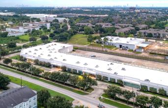 aerial image of logistics building