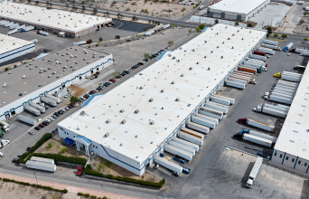 Aerial image of logistics building