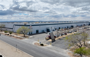 Aerial image of logistics building