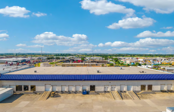 Aerial image of logistics building