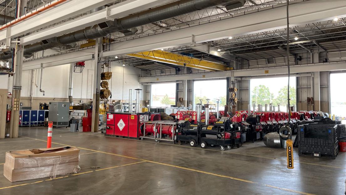 Westphalia Road warehouse interior view