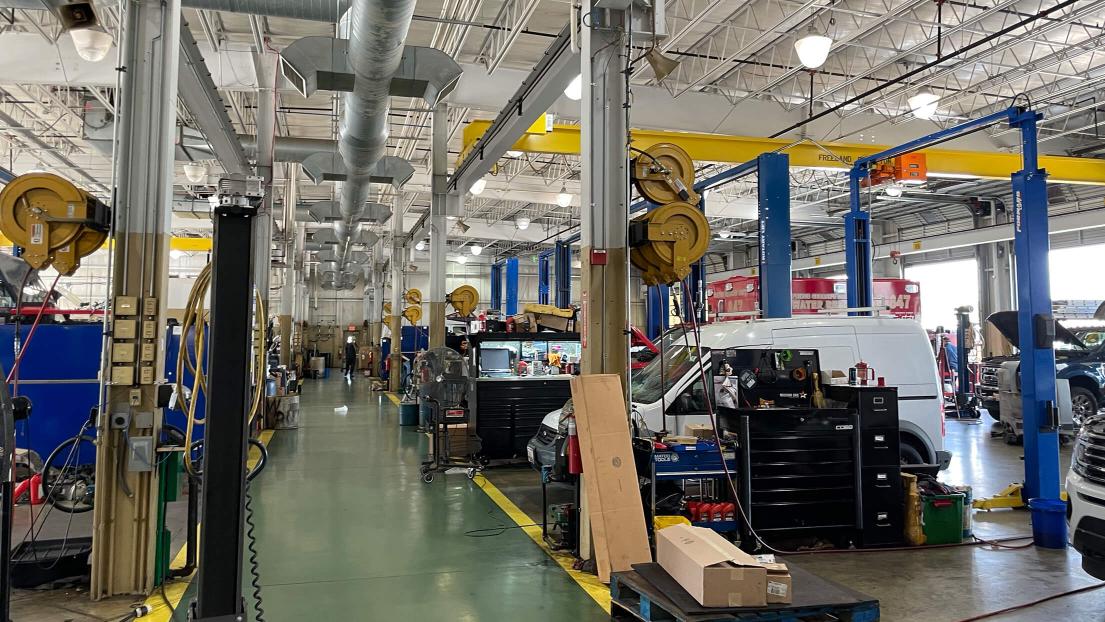 Westphalia Road warehouse interior view