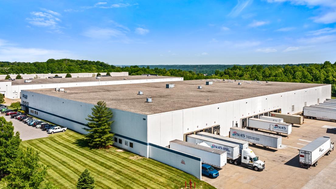 Aerial image of logistics building