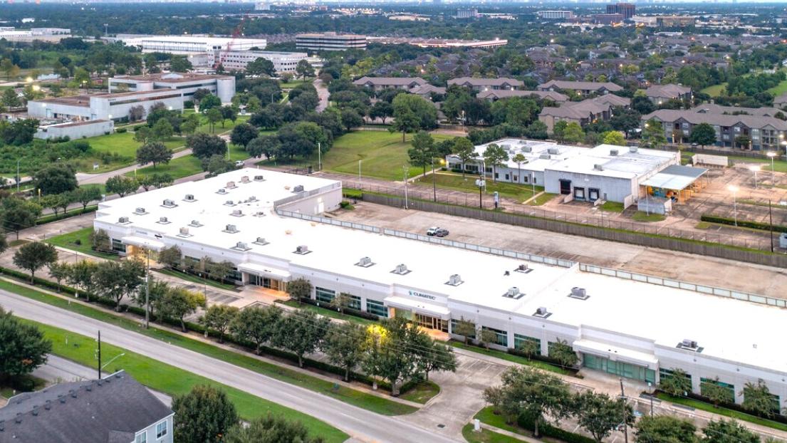 aerial image of logistics building