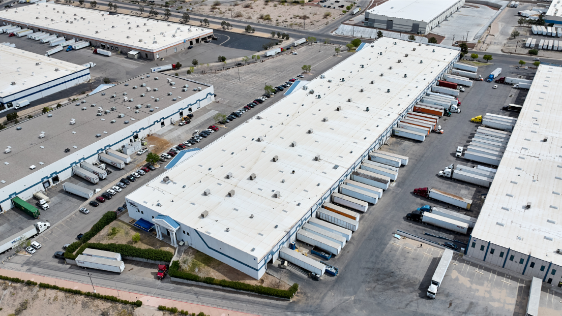 Aerial image of logistics building