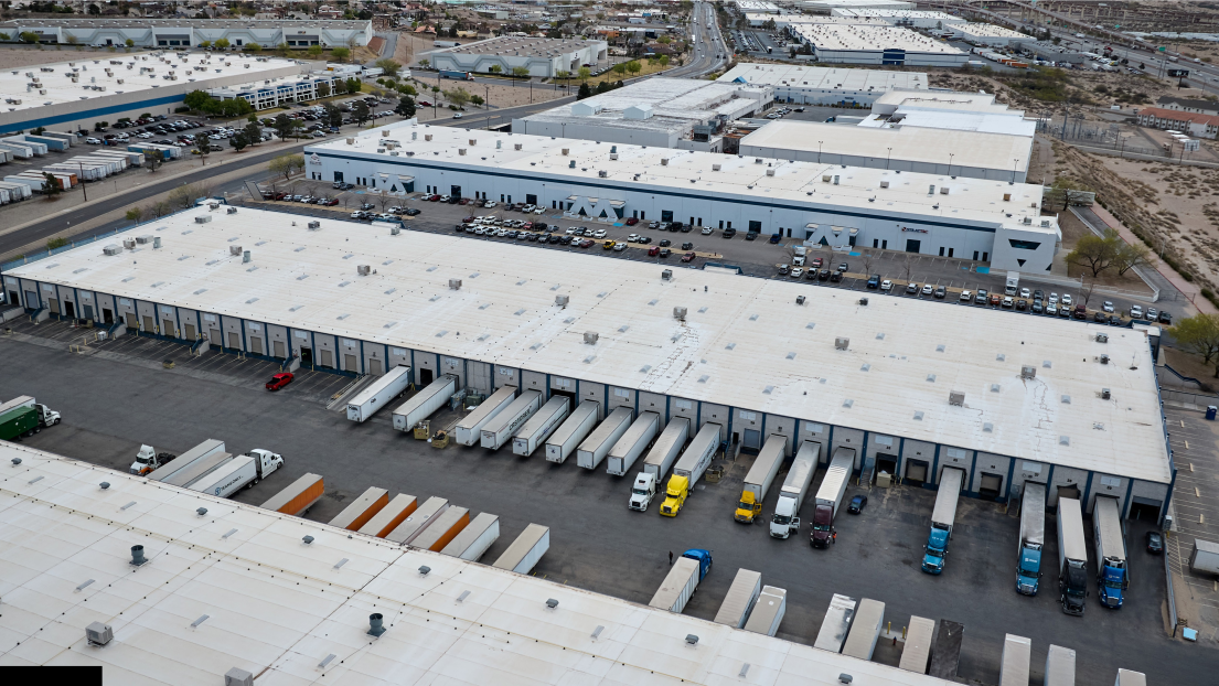 Aerial image of logistics building