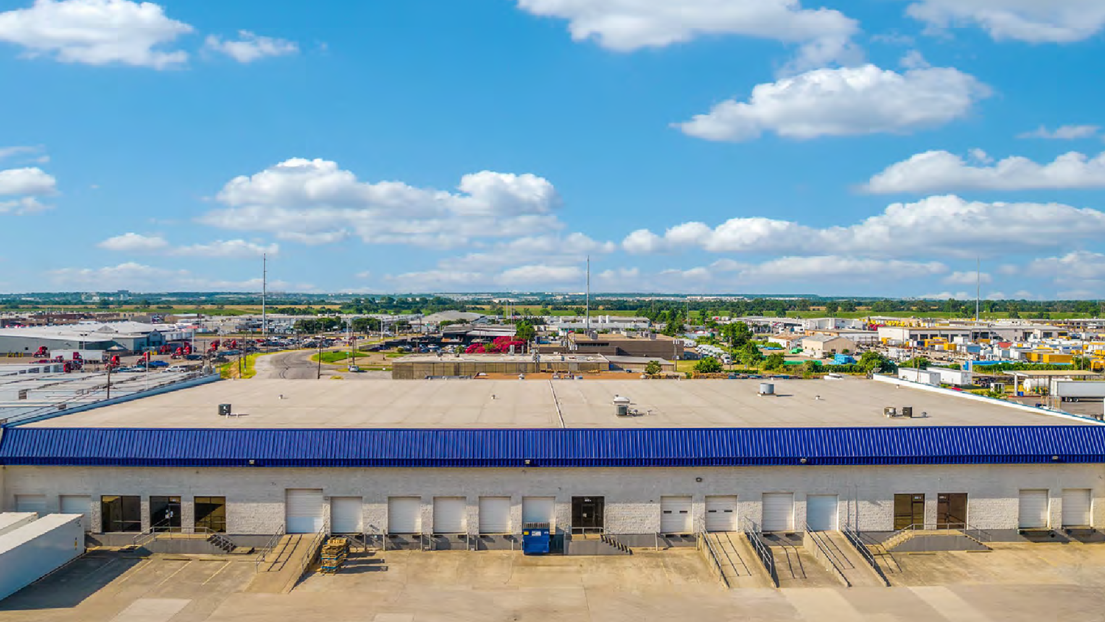 Aerial image of logistics building