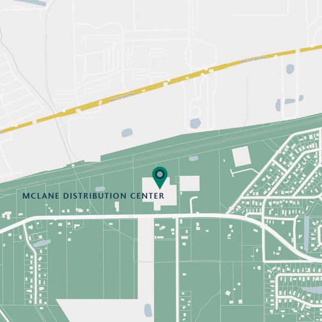 McLane Distribution Center map